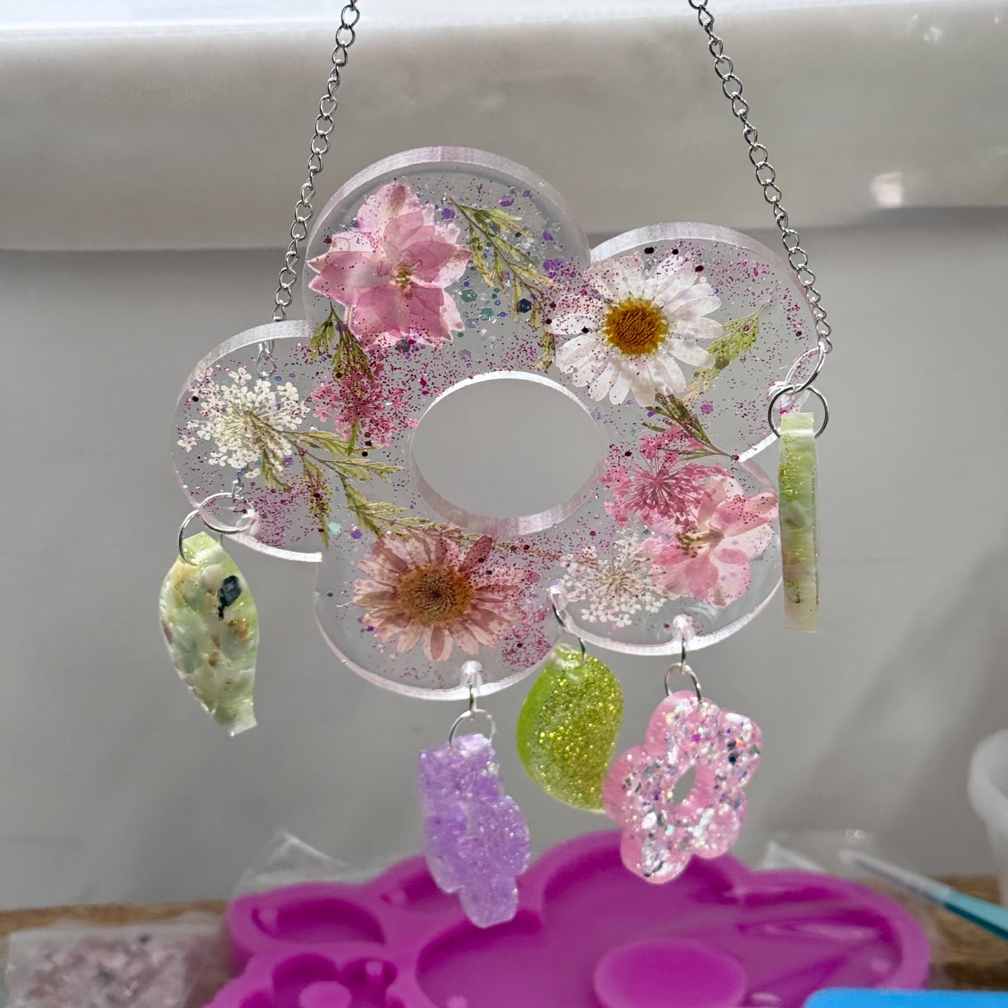 Floral Dream Dangling Decor Resin Kit FT Gea Creations Custom Mould! FREE UK DELIVERY 🚚