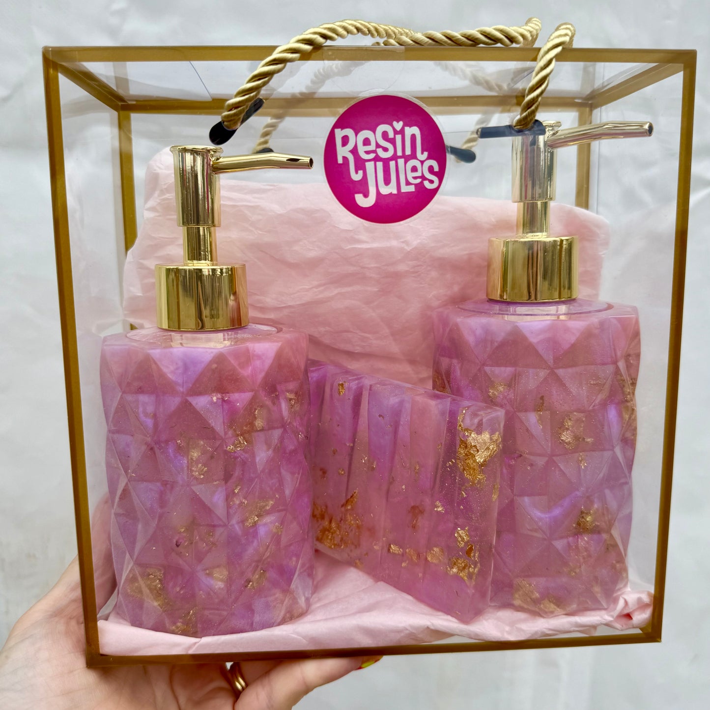 Double Dispenser & Soap Dish Gift Sets Choose Your Set Free Postage