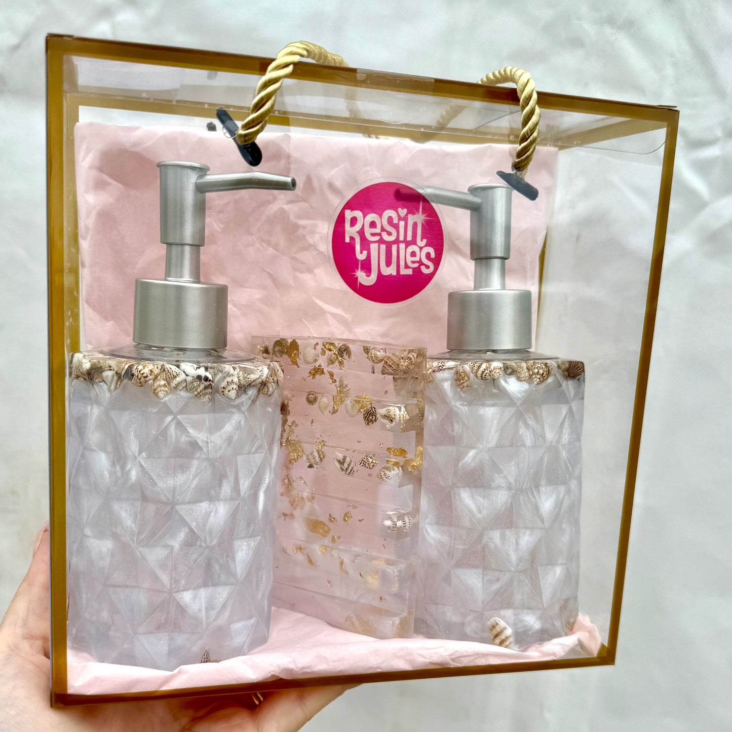 Double Dispenser & Soap Dish Gift Sets Choose Your Set Free Postage