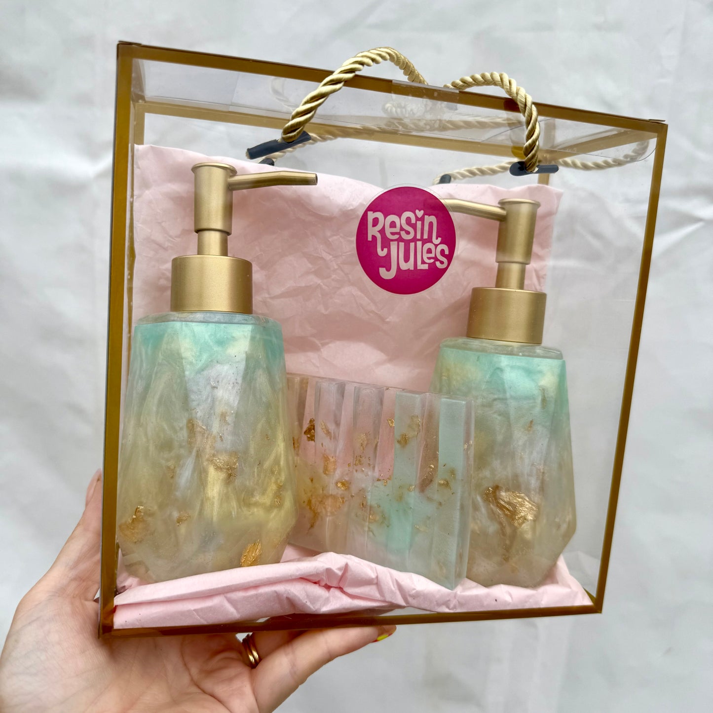 Double Dispenser & Soap Dish Gift Sets Choose Your Set Free Postage