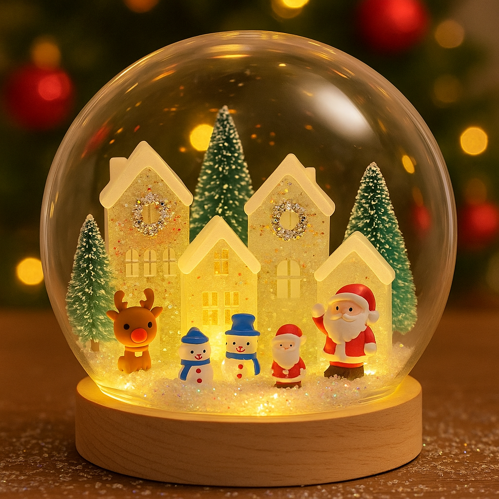 Cozy Christmas Village Snow Globe Kit 🎄✨ Online Workshop and Kit Sun Nov 30th 6pm Pre Order