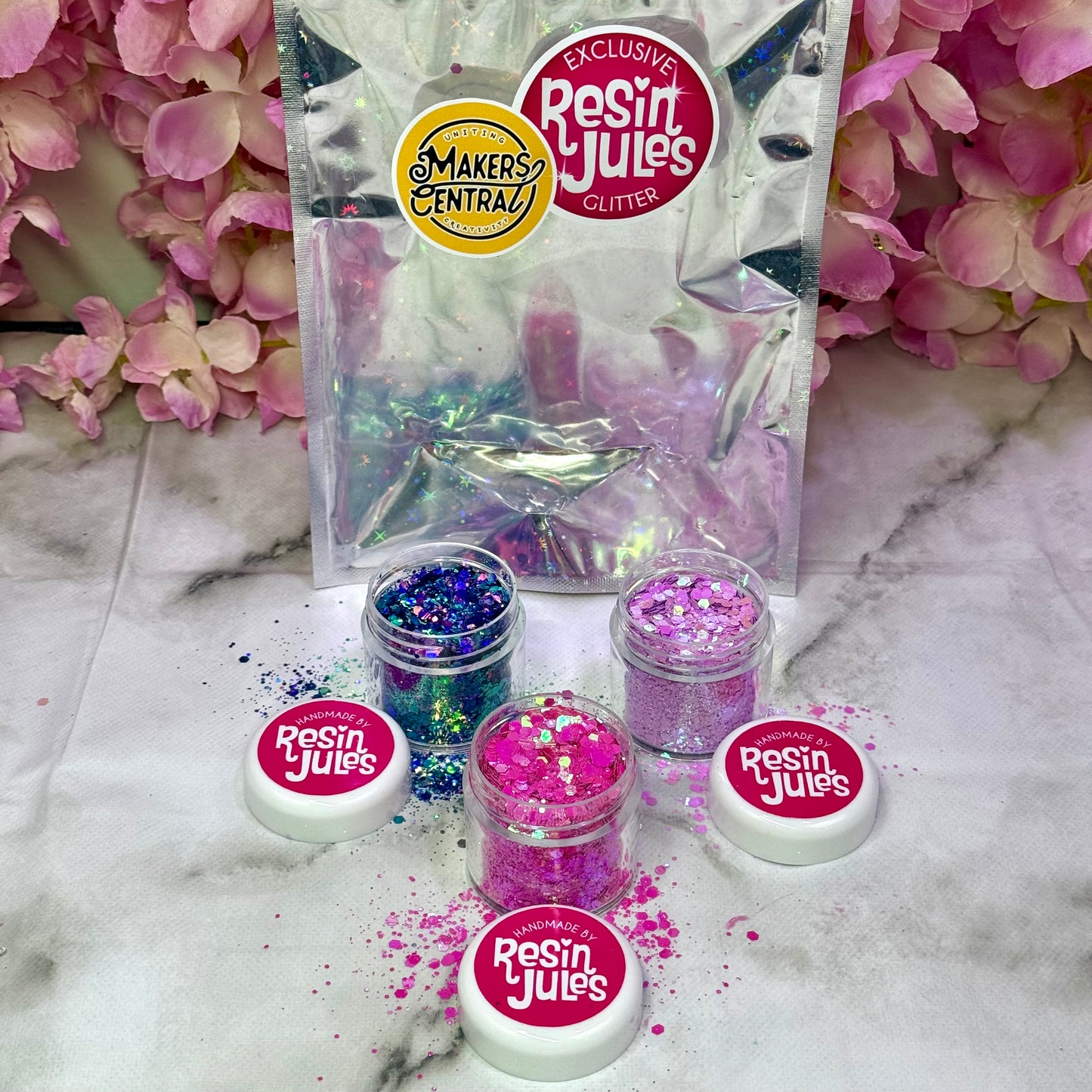 Limited Edition Chameleon Glitter Set Pinks Purples