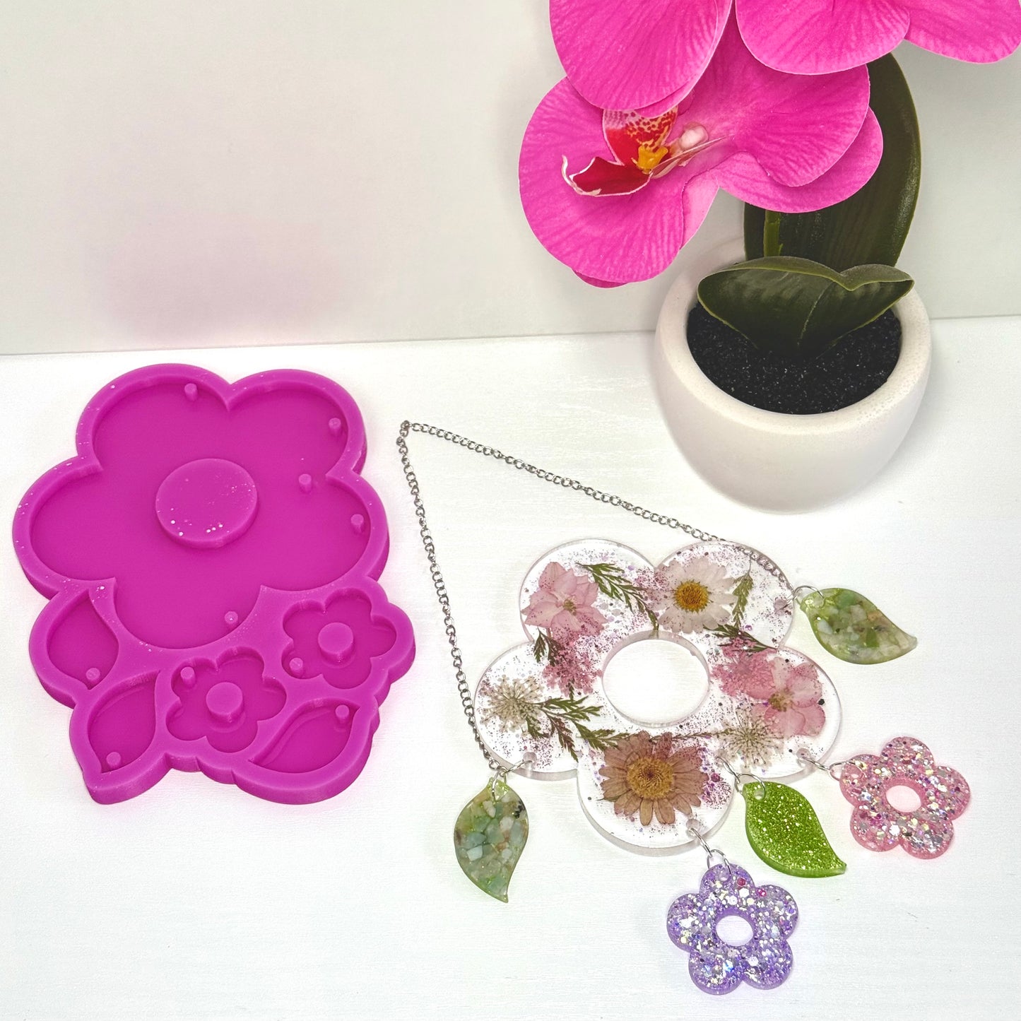 Floral Dream Dangling Decor Resin Kit FT Gea Creations Custom Mould! FREE UK DELIVERY 🚚