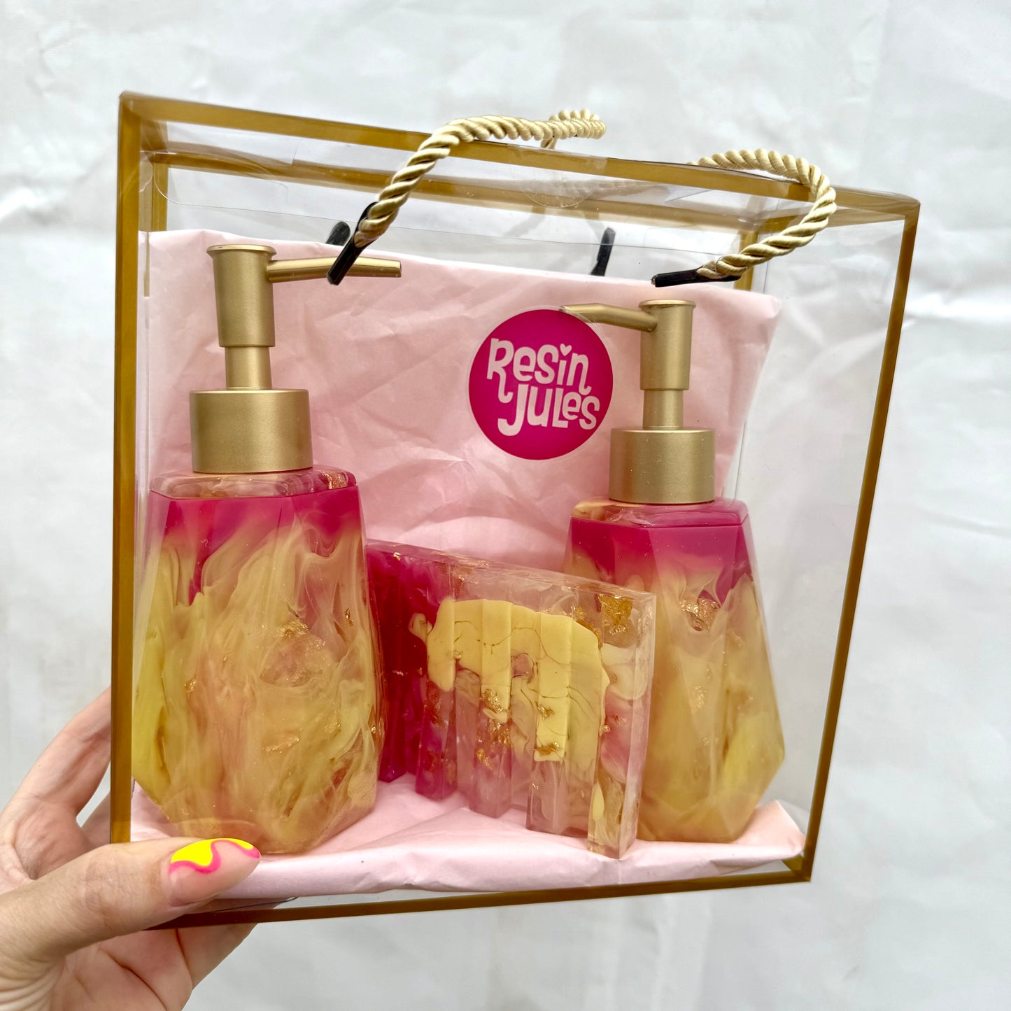 Double Dispenser & Soap Dish Gift Sets Choose Your Set Free Postage