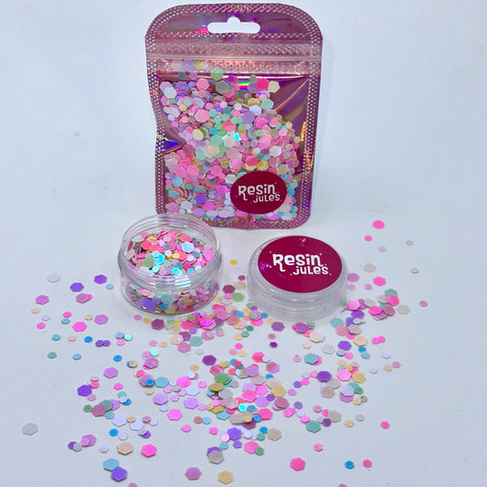 Pastel Honeycomb Glitter Mix 10g Spring Fling