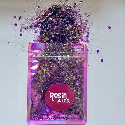 Resin Jules Gems Glitters Purple Quartz 10g