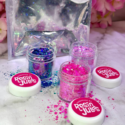 Limited Edition Chameleon Glitter Set Pinks Purples