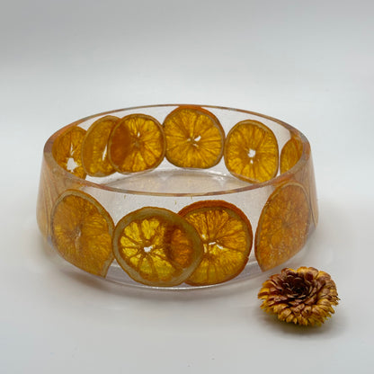 Fruit Bowl With Real Orange Slices 18.2cm