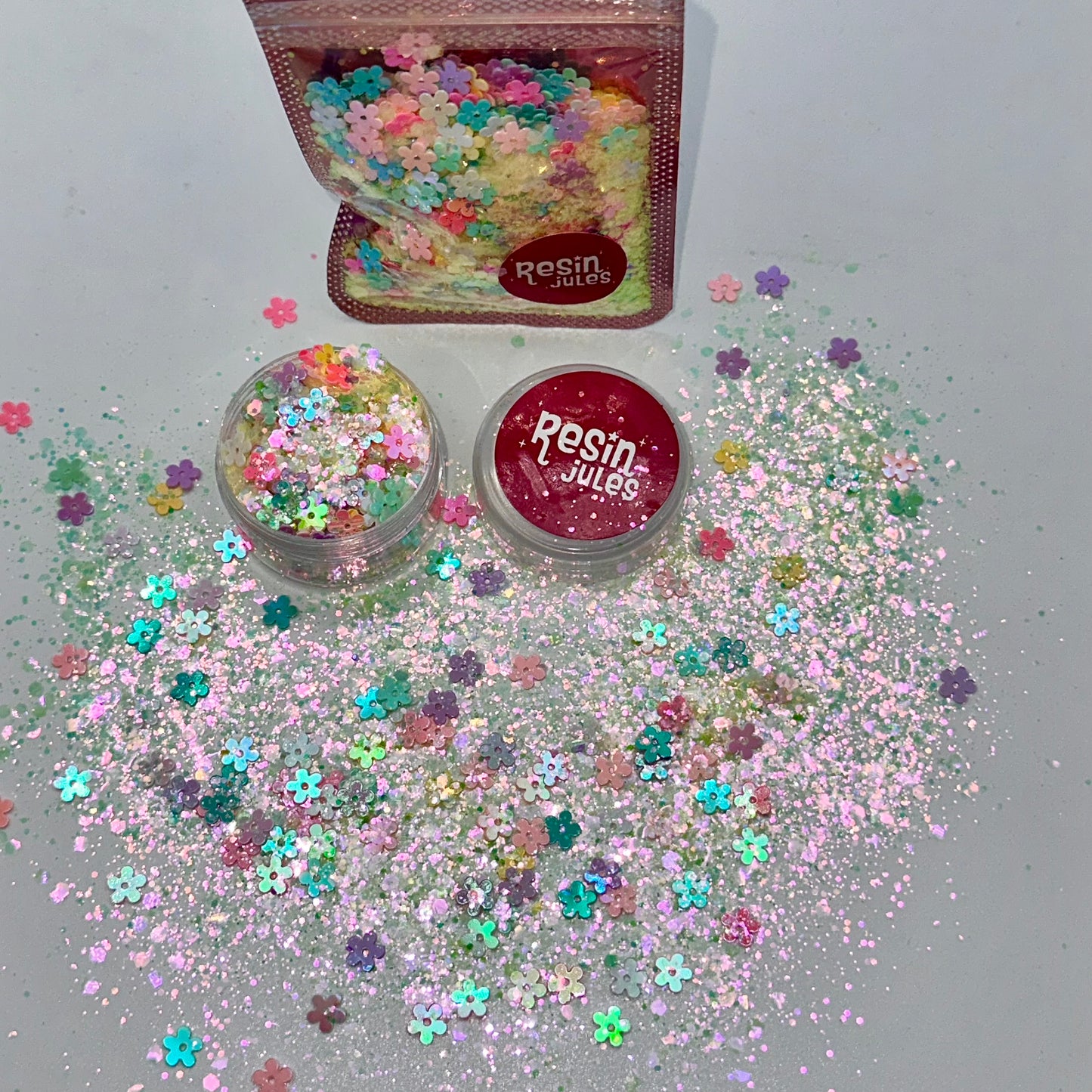 Groovy Flowers Hand Blended Glitter Mix 10g Spring Fling