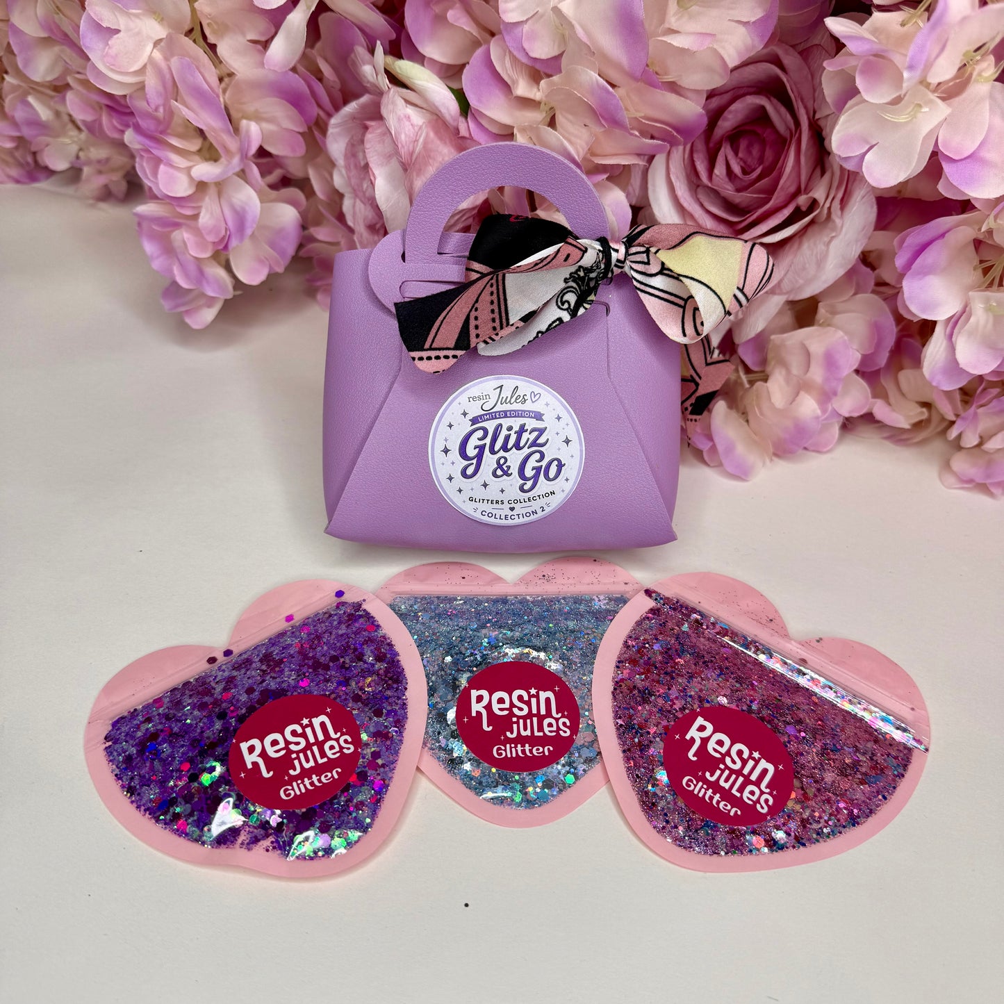 ✨ Glitz & Go – The Purple Bag Edit | 3 Exclusive Resin Jules Glitter Mixes ✨