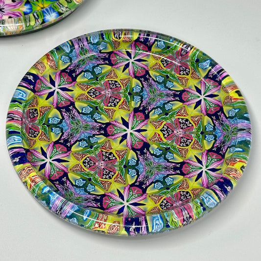 Fiona x Jules One Of A Kind Polymer Clay & Resin Coaster Multi Kaleidoscope