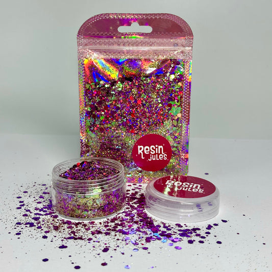 Resin Jules Hand Mixed Limited Edition Colour-Shifting Glitter Summer Festival NEW