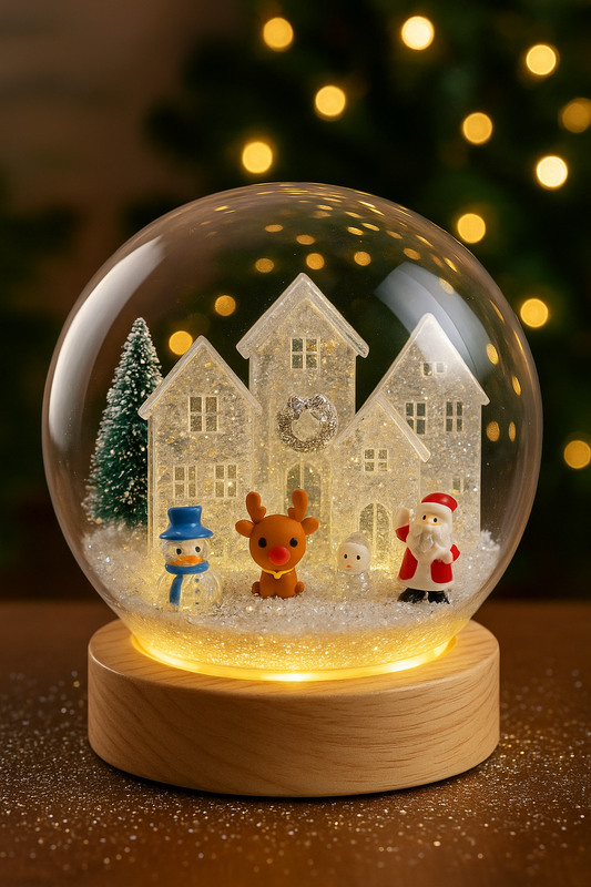 Cozy Christmas Village Snow Globe Kit 🎄✨ Online Workshop and Kit Sun Nov 30th 6pm Pre Order