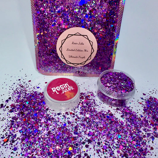 Ultimate Purple XL 20g Limited Edition Resin Jules Hand-mixed Glitter