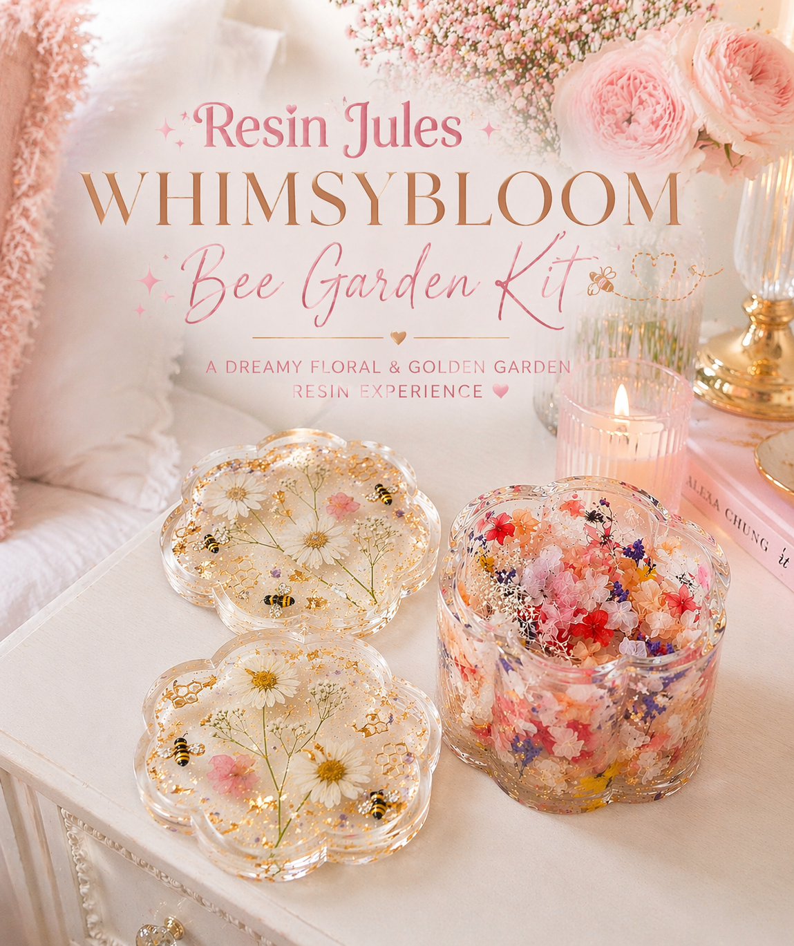✨ Resin Jules Whimsybloom Bee Garden Kit ✨ May 6th 6pm Pre Order Kit & Online Workshop FREE UK SHIPPING