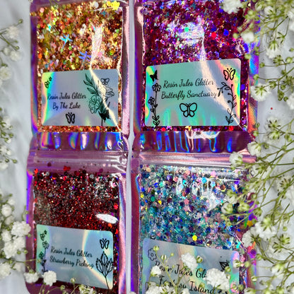 Secret Garden Glitter Collection & Free Mystery Silicone Mould 4 x 10g