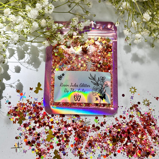 Secret Garden Glitter Collection & Free Mystery Silicone Mould 4 x 10g