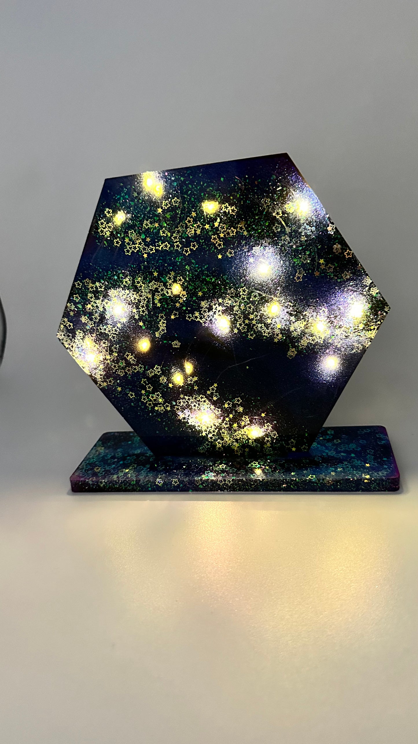 Galactic Nightlight Handmade With Epoxy Resin LED lights