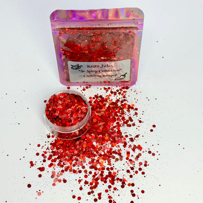 Resin Jules So Spicy Glitter Collection 8 Beautiful & Unique Glitter Mixes set & Enamel & Metal Chilli 🌶️ Charms