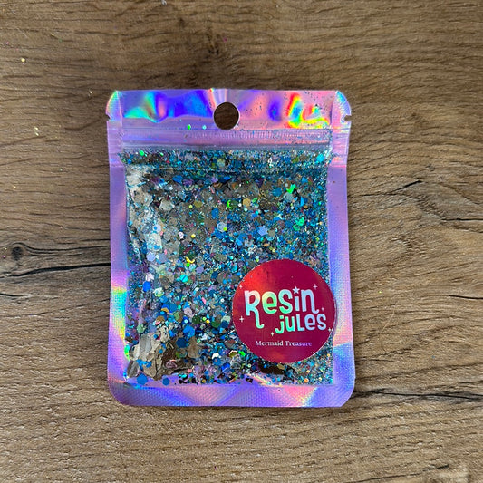 Mermaid Treasure Glitter, mica flake & crush glass 15g