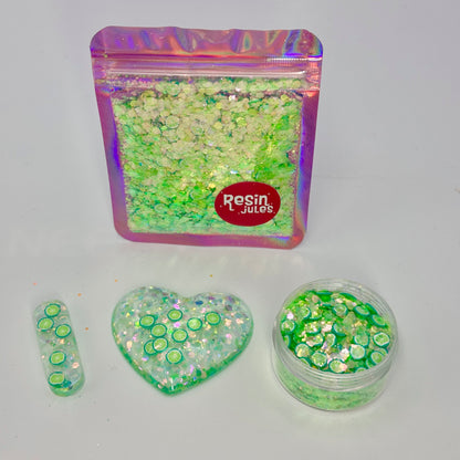 Feelin’ Fruity Glitter Collection 8 Sparkling Fruity Glitters 10g each. Unique & Handmade