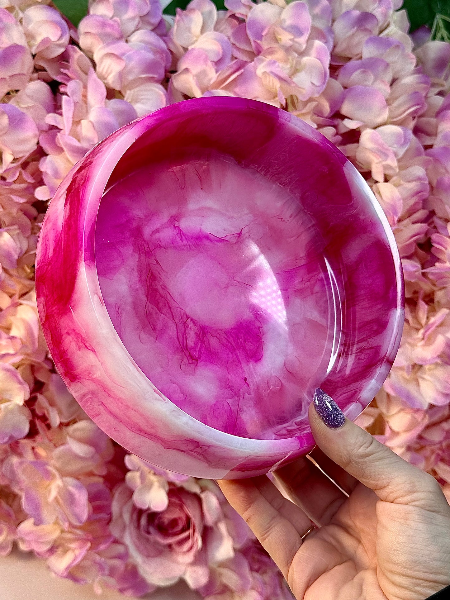 Minky Resin Bowl Made To Order. Handmade By Resin Jules. Choose Your Colour.