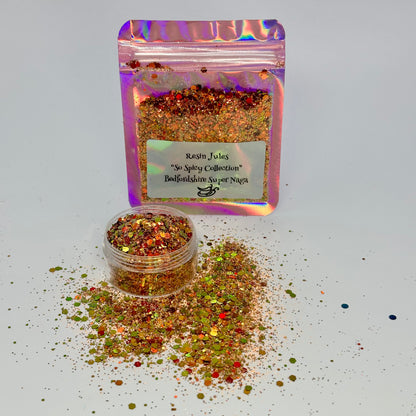 Resin Jules So Spicy Glitter Collection 8 Beautiful & Unique Glitter Mixes set & Enamel & Metal Chilli 🌶️ Charms