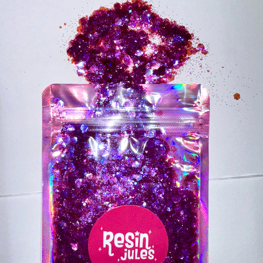 Resin Jules Gems Glitter Amethyst 10g