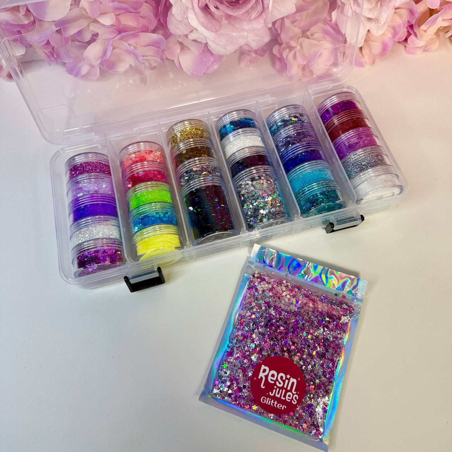 ✨ The Resin Jules x Hemway Ultimate Glitter Stacker Collection ✨ 28 Glitters Limited Edition Plus Free Gift