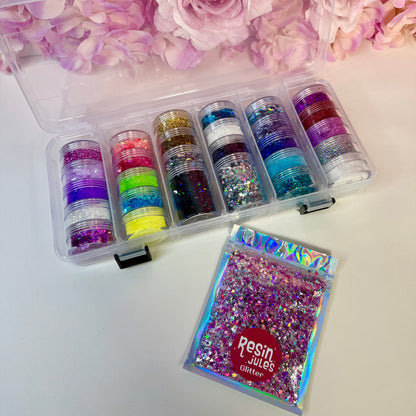 ✨ The Resin Jules x Hemway Ultimate Glitter Stacker Collection ✨ 28 Glitters Limited Edition Plus Free Gift