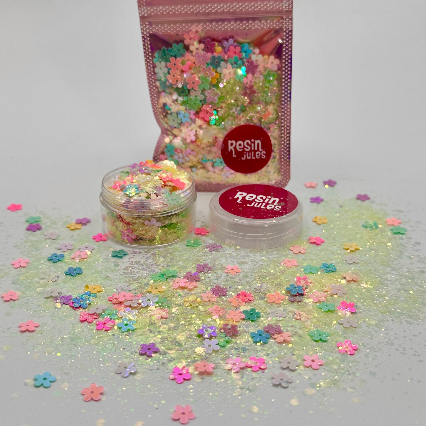 Groovy Flowers Hand Blended Glitter Mix 10g Spring Fling