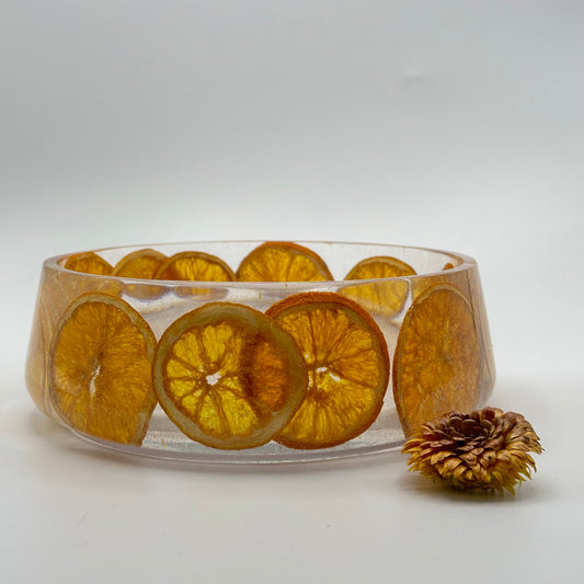 Fruit Bowl With Real Orange Slices 18.2cm