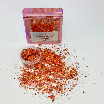 Resin Jules So Spicy Glitter Collection 8 Beautiful & Unique Glitter Mixes set & Enamel & Metal Chilli 🌶️ Charms