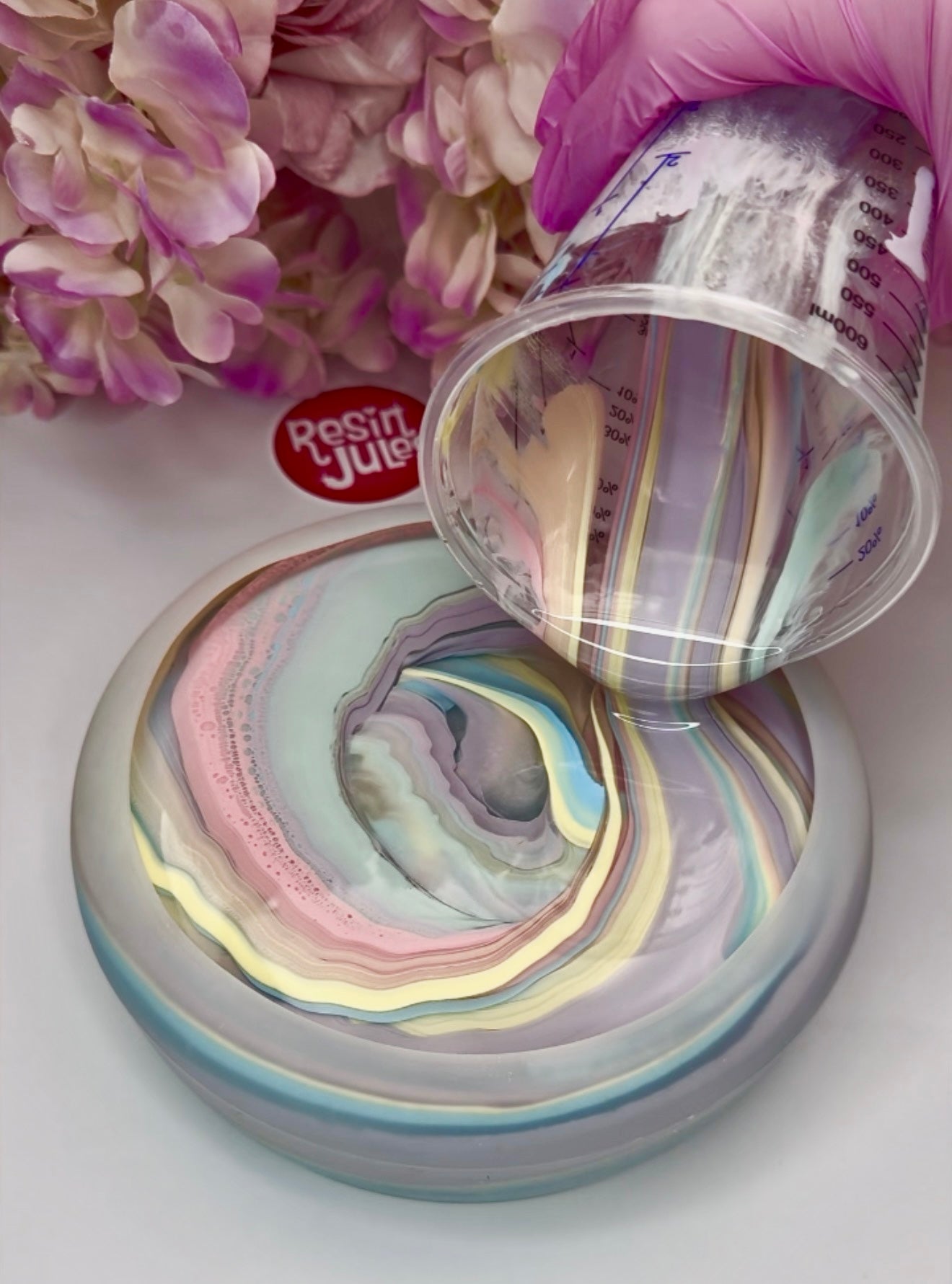 Epoxy Resin Multi Colour Viral Marble Technique! Online Lesson. Two items demonstrated. Sept 30th 7pm BST