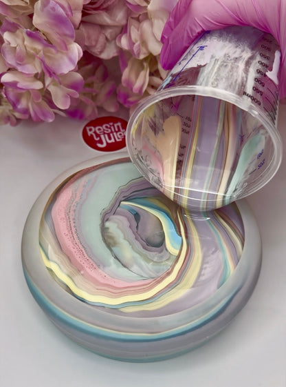 Epoxy Resin Multi Colour Viral Marble Technique! Online Lesson. Two items demonstrated. Sept 30th 7pm BST