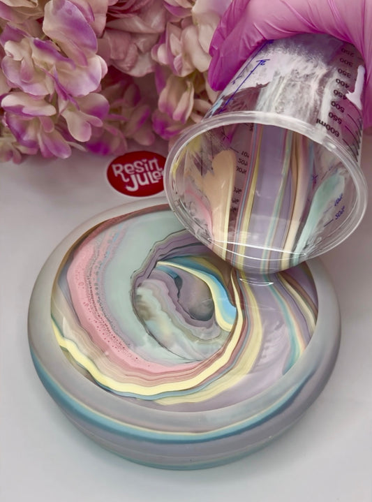 Epoxy Resin Multi Colour Viral Marble Technique! Online Lesson. Two items demonstrated. Sept 30th 7pm BST