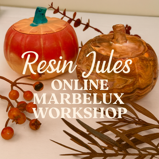 ✨ Resin Jules Online Marbelux Workshop Sunday 16th November at 6 pm (UK time)
Live online eco-resin class using the Marbelux Home Décor Kit by Mouldd