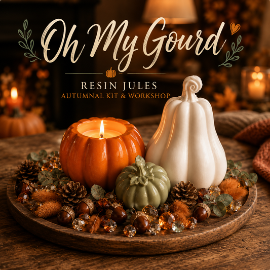 Oh My Gourd Candle & Ornament Workshop & Kit Online Sept 11th & 12th Luxurious Autumnal Centrepiece Free UK Delivery