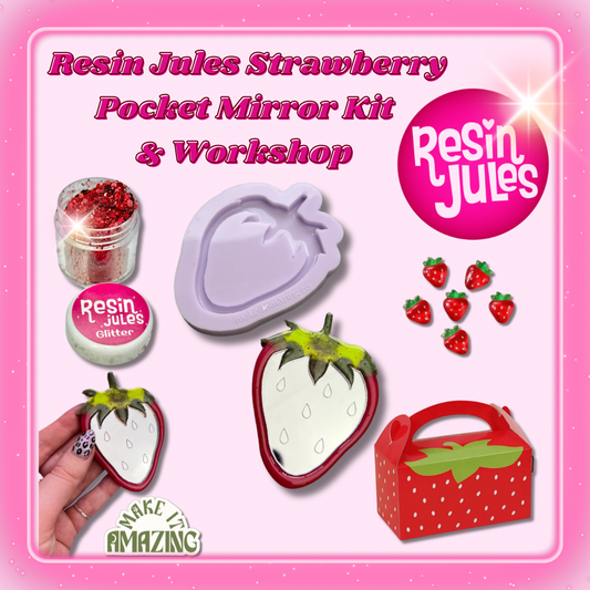Resin Jules x Make It Amazing - Strawberry Pocket Mirror Kit