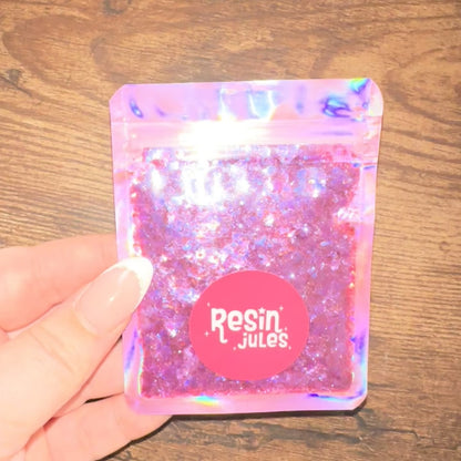 Resin Jules Gems Glitter Amethyst 10g