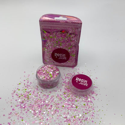 Flossy Blossom Glitter 10g Pinks Greens